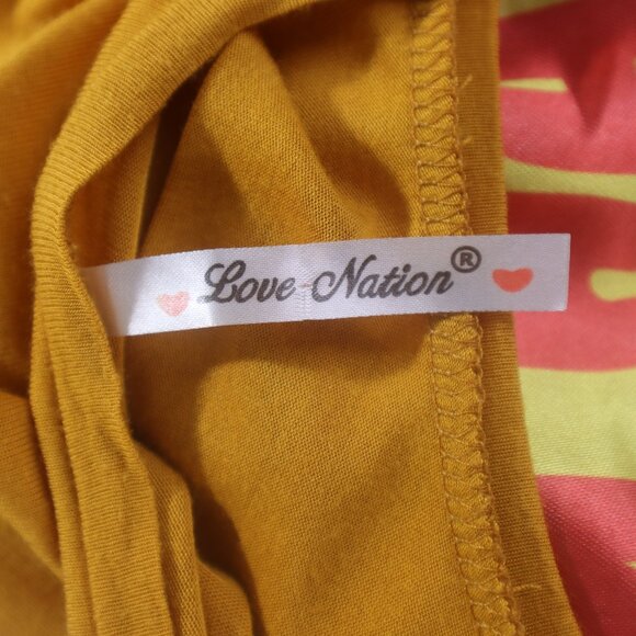 * RARE Love Nation I AM HAPPY Long Tee NWOT Shirt Blouse Tunic Dress Graphic - Picture 7 of 7